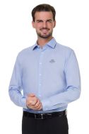    1100-F170-10-AZZURRO-Camicia Uomo Azzurra No Stiro