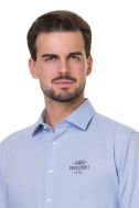    1100-F170-10-AZZURRO-Camicia Uomo Azzurra No Stiro
