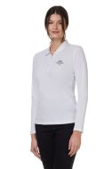    Polo donna manica lunga bianco