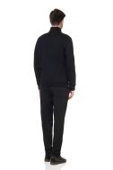    K4010-Felpa uomo full zip nero
