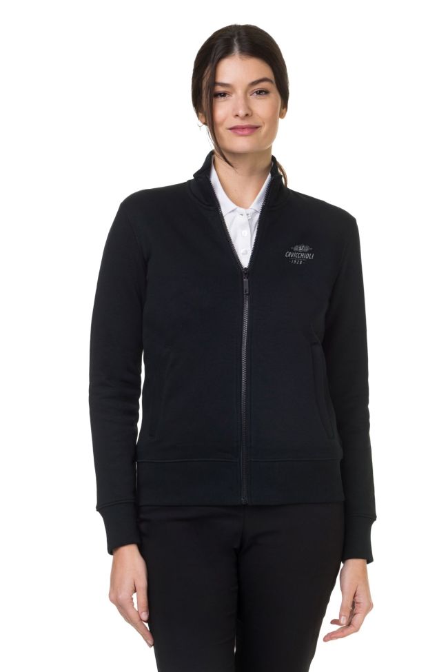    K4011-Felpa donnafull zip nero